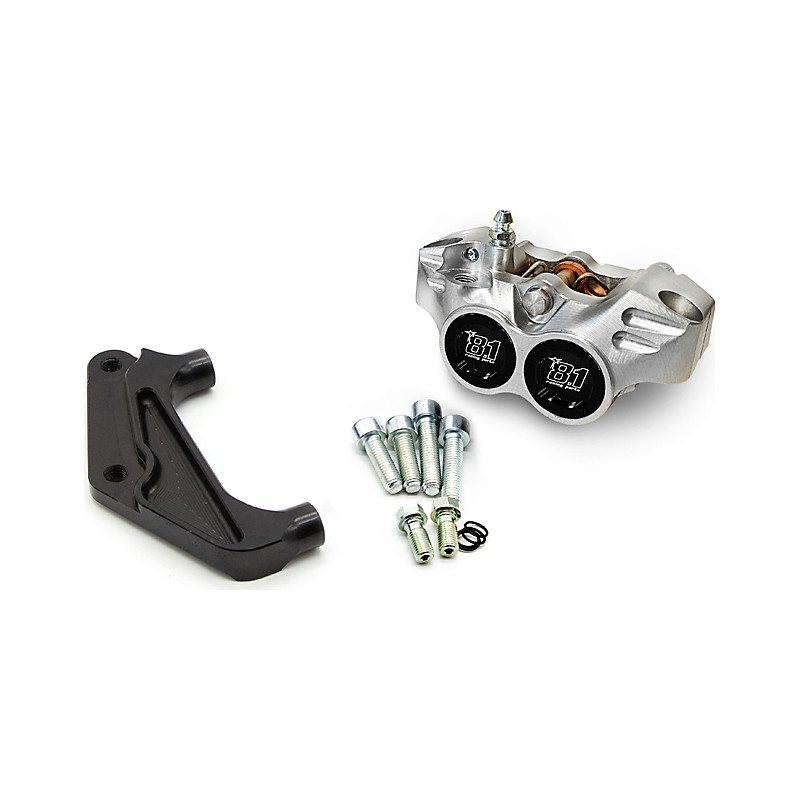 Rem kit voorkant Gilera Runner 125-180cc | Zwart | New Era + adapter Rem kit voorkant Gilera Runner 125-180cc | Zwart | New Era + adapter
