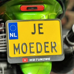 JE MOEDER Kentekenplaat motor