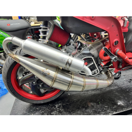 HT for RACE CARBON Uitlaat - Piaggio 125-180