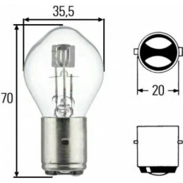 Lamp 12v-35/35w S2 Ba20d