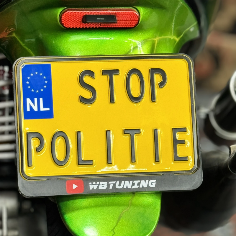 STOP POLITIE Kentekenplaat motor