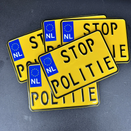 STOP POLITIE Kentekenplaat motor