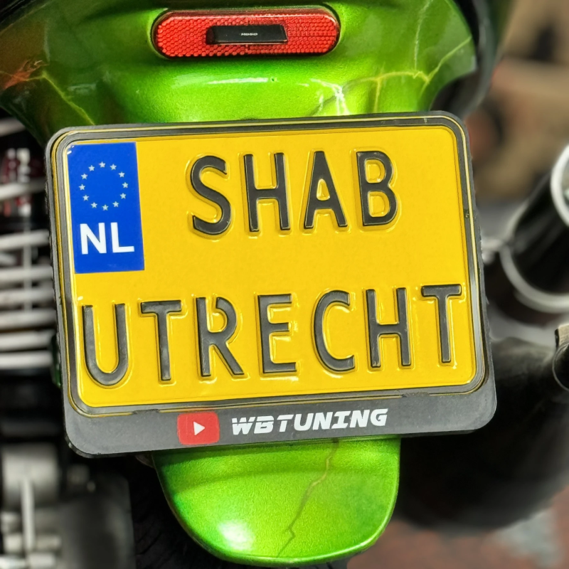 SHAB UTRECHT Kentekenplaat motor