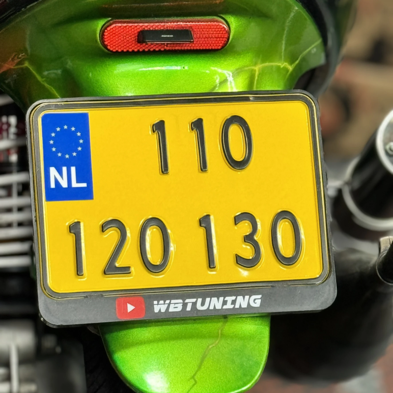 110 120 130 Kentekenplaat motor