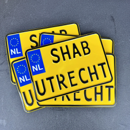 SHAB UTRECHT Kentekenplaat motor
