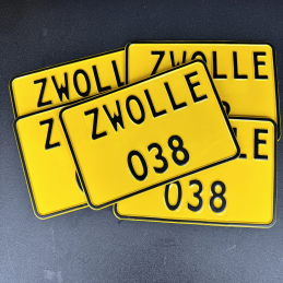 ZWOLLE 038 Kentekenplaat motor