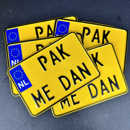 PAK ME DAN Kentekenplaat motor