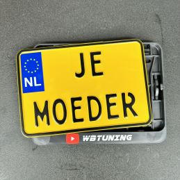 JE MOEDER Kentekenplaat motor