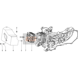 Piaggio Koelkap Cilinder | Piaggio / Vespa – 2-Takt 50cc AC – 845692
