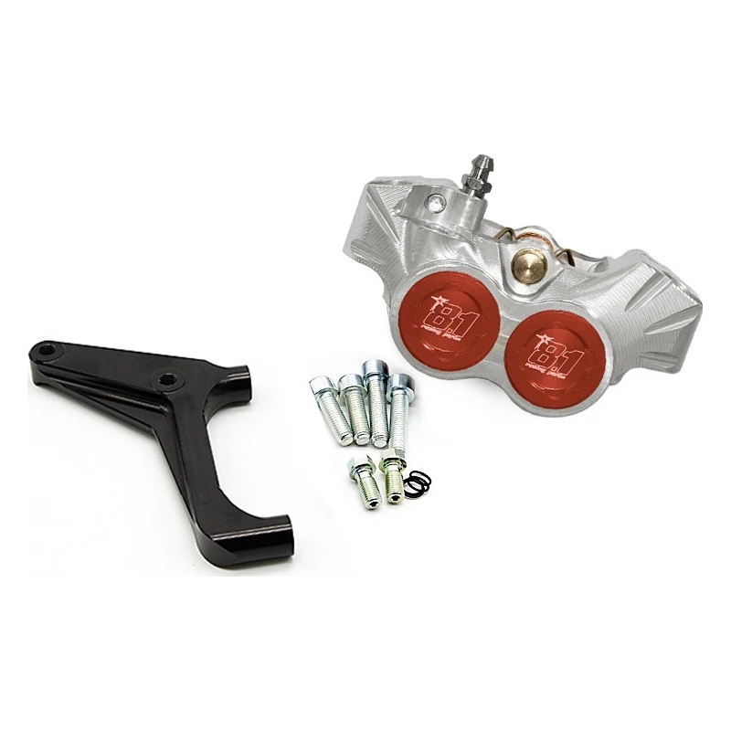 Rem kit voorkant Piaggio Zip SP / Vespa | Rood | New Era + adapter